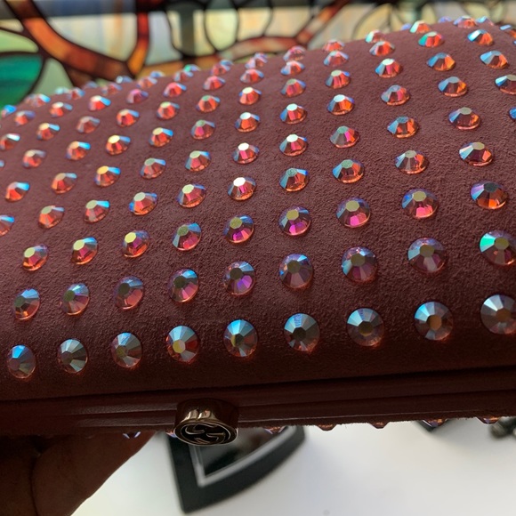 Authentic Rare Gucci Suede Studded Clutch - Picture 3 of 16